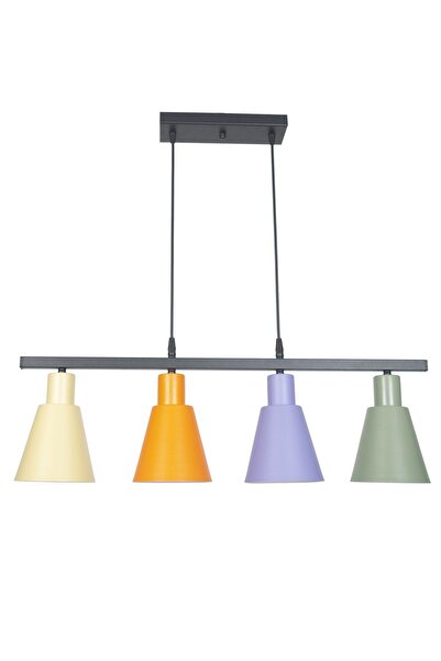 Fer Avize Trend Modern Metal Sıvama Mix A Krem Sarkıt Cafe -yemek Masası Üstü -salon 4 Lü Avize