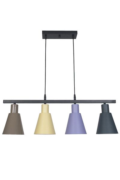 Fer Avize Trend Modern Metal Finish Mix B Coffee Pendant Lamp Cafe - Dining Table Top - Living Room 4-Piece Chandelier