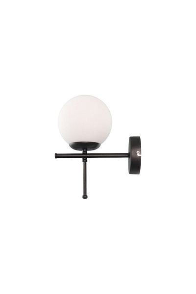 Fer Avize Cello Sconce Modern Design Black Color White Glass Cafe - Kitchen - Bedroom - Hall Wall Sconce