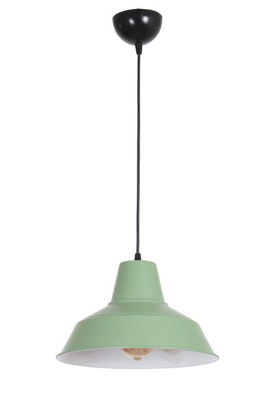 Fer Avize No33 Modern Design Cafe - Kitchen - Living Room - Living Room - Metal Green Inside White Single Chandelier