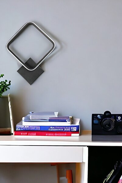 Fer Avize Enisa Modern Tasarım Siyah Renk Gün Işığı Ledli Banyo - Mutfak - Salon Led Duvar Aplik