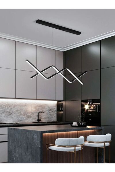 CATLUZ Siyah Makas Led Lamba,sarkıt Avize,modern Aydınlatma,dekoratif 3000k