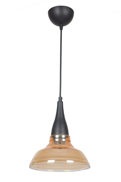 Fer Avize Beray Special Design Living Room - Bedroom - Kitchen - Honey Glass Single Chandelier