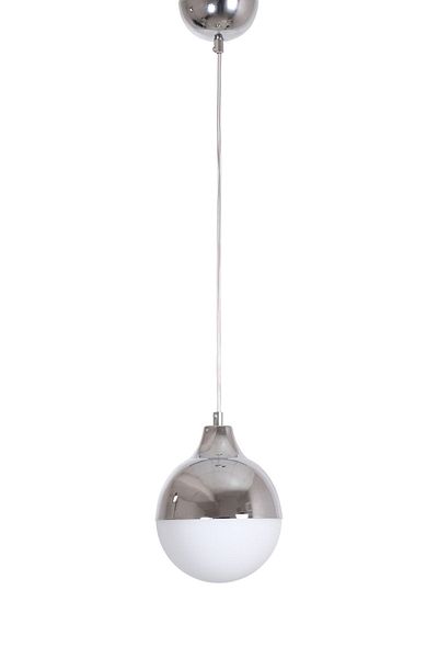 Fer Avize Rima Modern Retro Rustic - Chrome Opal White Glass Living Room Kitchen Bedroom Single Pendant Lamp Chandelier