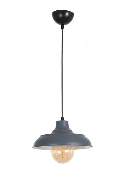 Fer Avize Sinyor Modern Design - Cafe - Kitchen - Living Room - White Single Metal Anthracite Chandelier