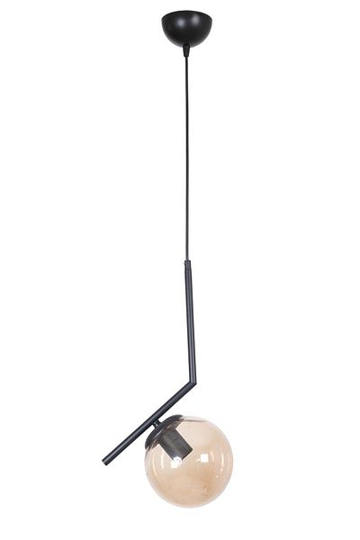 Fer Avize Yandeks Modern Design Black Color Honey Glass Living Room - Kitchen - Hall - Single Chandelier