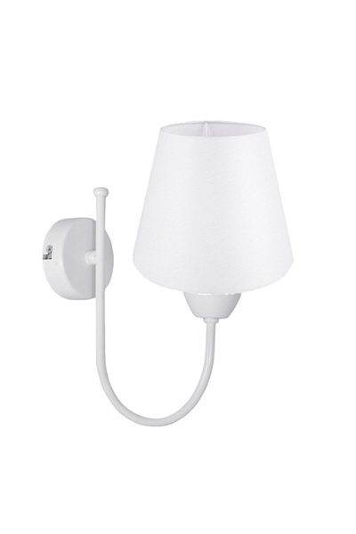 Fer Avize Modern White Fabric Lampshade Sconce