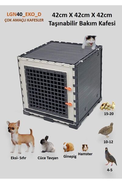 Leganest 42cm X 42cm X 42cm Bıldırcın, Keklik, Civciv, Ginepig, Hamster Kafesi Yanları Kapalı
