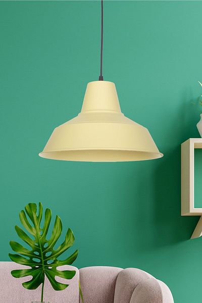 Fer Avize No33 Modern Design Cream Color Metal Pendant Lamp Cafe - Kitchen Single Chandelier