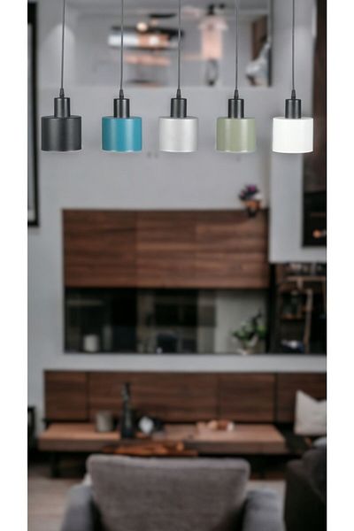 Fer Avize Mısra Special Design - Modern - Cafe - Kitchen - Living Room 5 Row Pendant Lamp Chandelier
