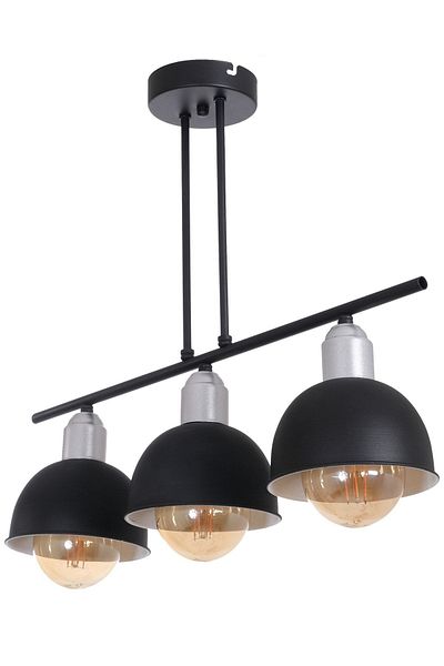 Fer Avize Elton Modern Design Bedroom - Living Room - Kitchen - Cafe Black Color 3-Piece Chandelier
