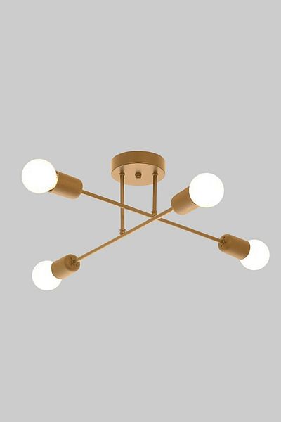 Fer Avize Spider Cross Modern Sports Ceiling Plate Antique Living Room - Kitchen - Bedroom 4-Piece Chandelier