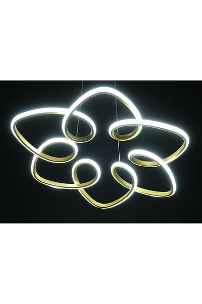 Fer Avize Milano Modern Design Antique Color Dining Table Top - Kitchen - Living Room White Led Pendant Lamp Chandelier