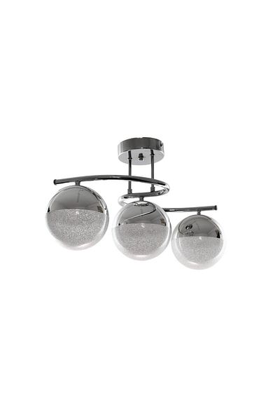 Fer Avize Fuji Modern Decorative Chrome Color Living Room - Kitchen - Bedroom 3 Led Chandelier