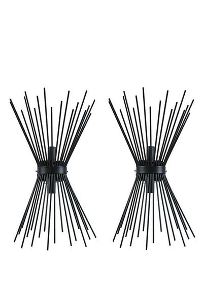 Fer Avize Metal Hedgehog Black Set of 2 Wall Sconces (2 PCS) Modern 2 E27 Black