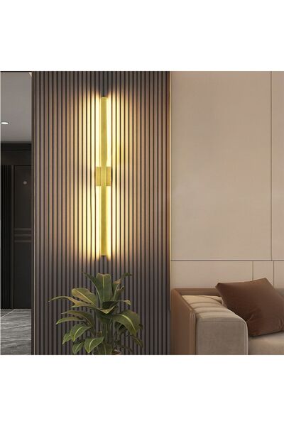 CATLUZ Kılıç Aplik,dekoratif Duvar Aydınlatma,modern Avize 70 Cm Gold-3000k