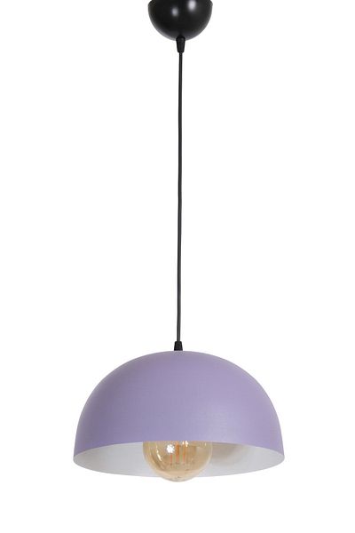 Fer Avize Madrid Special Design Cafe - Kitchen Model Metal Lilac Pendant Lamp Single Chandelier
