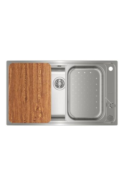 Teka - Bahıa Plus 1b - Aksesuarlı Ankastre Eviye - Paslanmaz Çelik - 86 Cm - 12127001