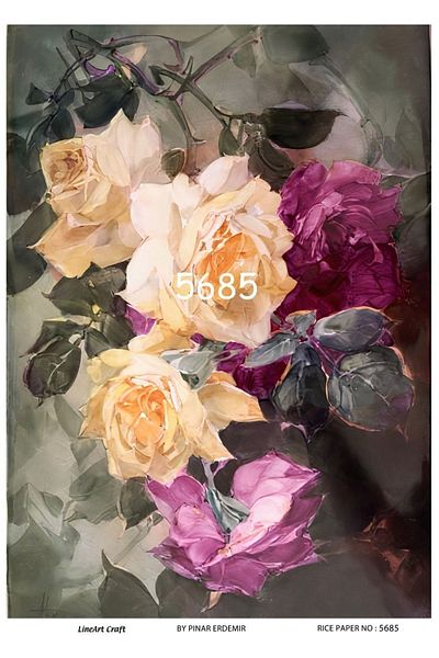 LİNEART Brass Decopage Paper La 5685