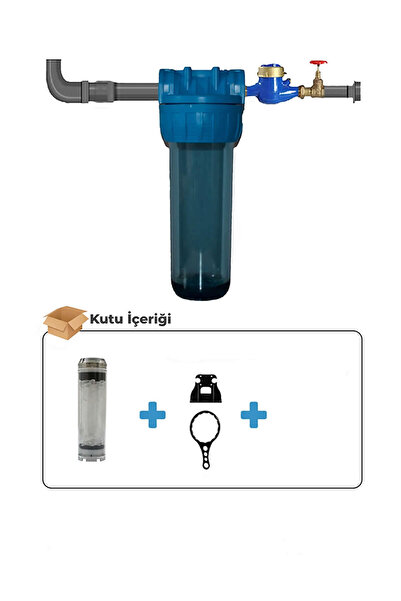 Aquafer 10 Inç (3/4 Inç Girişli) Siliphoslu Yıkanabilir Su Arıtma Filtresi Ki...