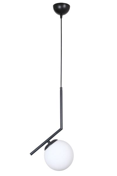 Fer Avize Yandeks Modern Design Black Color White Glass Living Room - Kitchen - Hall - Single Chandelier