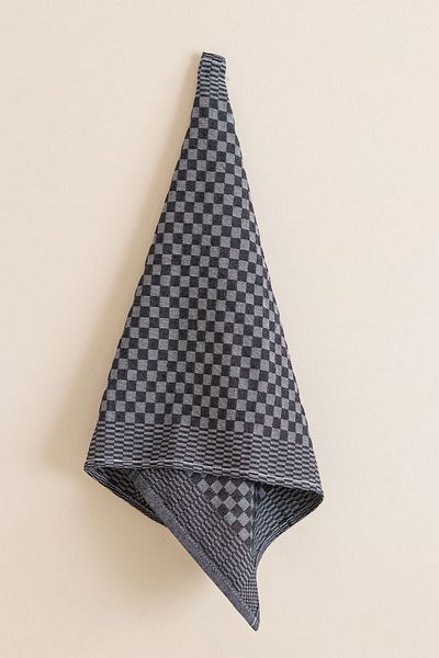 Beige & Stone Πανί στεγνώματος κουζίνας καρό Anthracite 40x60 cm