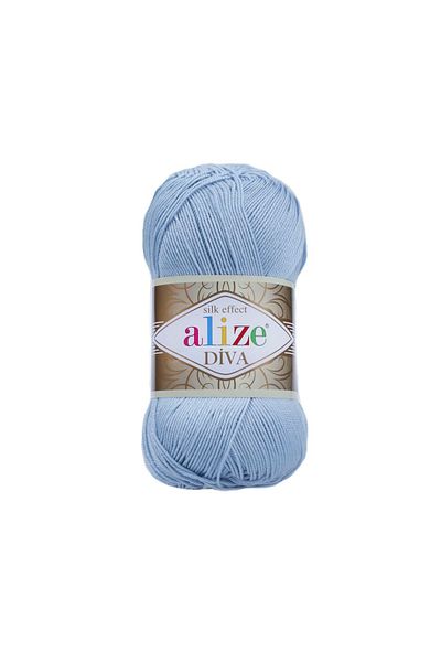 Alize 5 τεμάχια Diva Mercerized Thin Thread Καλοκαιρινό μπικίνι Bustier Μπλούζα Διχτυωτό νήμα 350 Teal-blue Freesia