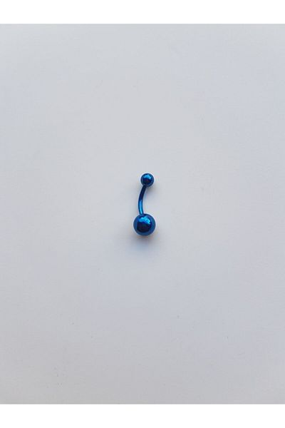 Karınca Piercing Indigo Blue Non-Stone Flat Belly Piercing - Surgical Steel Piercing