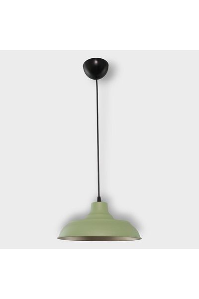 Fer Avize Sinyor Modern Metal Finished Green Inside Gold Pendant Lamp Cafe - Kitchen Single Chandelier