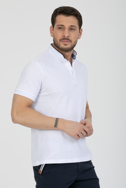 Wise Erkek Hakim Yaka Gizli Düğmeli Polo T-shirt