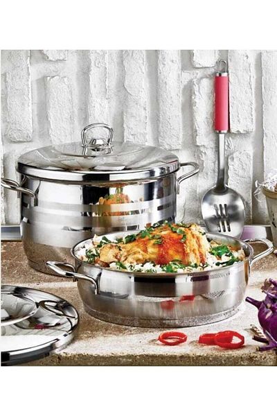 SAFINOX Flavia Steel Deep Pot 28X17 cm - 10.5 Liters