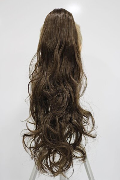 SaçvePeruk Păr sintetic din fibre cu agrafă, maro deschis