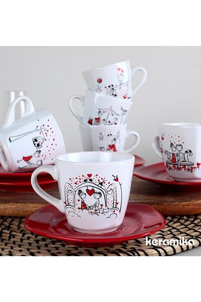 Keramika Fairy Tale Teacup Set of 6
