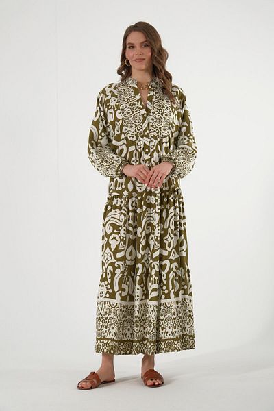 ABBRA Women's Katleya Model 100% Viscose Summer Dress