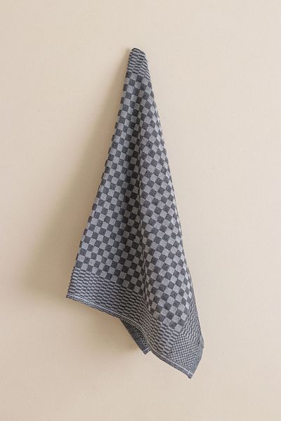 Beige & Stone Πανί Στεγνώματος Κουζίνας Καρό Γκρι 40x60 cm