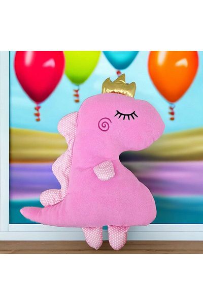 Mellito Toyzz 40 cm Blue Dinosaur Sleeping Companion Plush Pillow Plush Toy