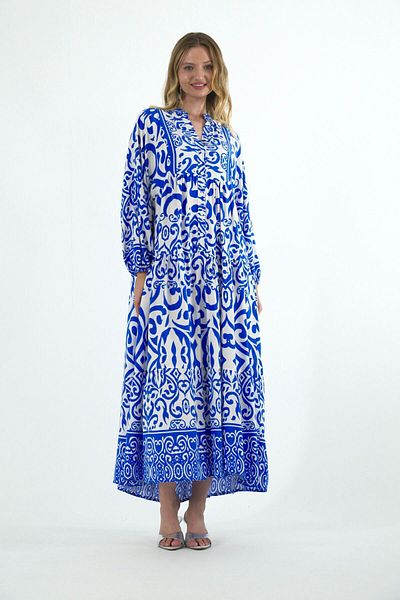 ABBRA Sommerkleid für Damen, Modell Katleya, 100 % Baumwolle