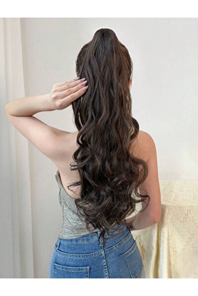 AKOLİFE Păr în coadă de cal cu cataramă - maro castaniu