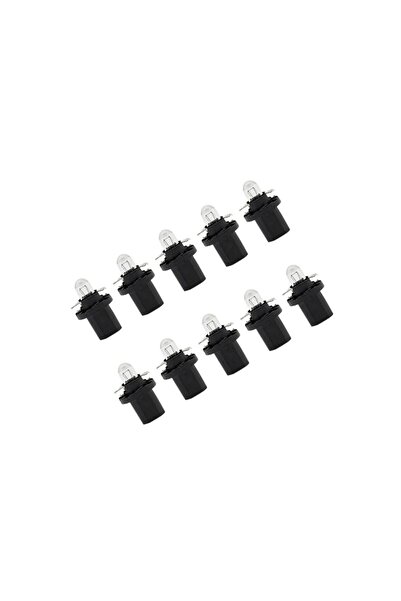 Genel Markalar 10 Adet 12V T5 1.2W Kendinden Siyah Duylu Gösterge Ampülü