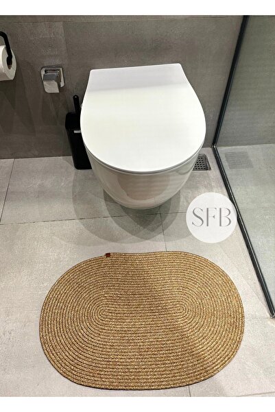 Genel Markalar Klozet Önü Paspası 40x60cm, Banyo Paspası, Küçük Paspas, Klozet Paspas, Vintage Paspas, Bohem Paspas