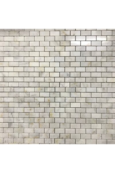 TUQCO Doğaltaş Fileli 2,3 X 4,8 Brick Golden Cilalı Mermer Mozaik