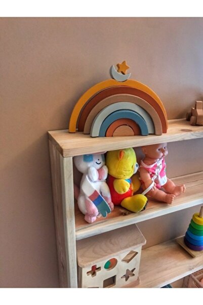 MrtAhşap Oyuncak Rafı (Kitaplık)