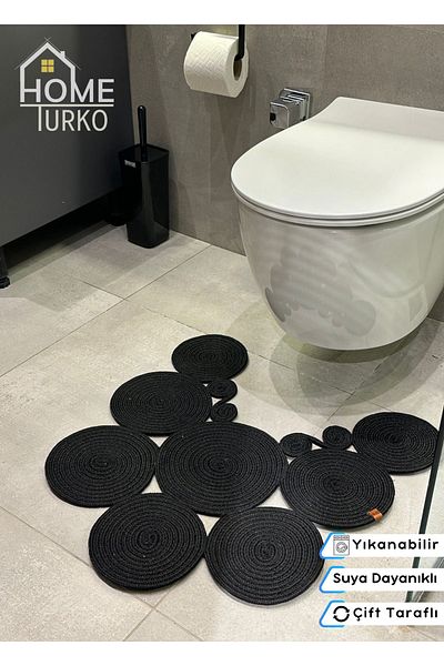 HomeTurko Γιούτα, Ψάθινο, Χαλάκι πόρτας, Χαλάκι μπάνιου, Μπροστινό χαλάκι τουαλέτας, Χαλάκι τουαλέτας, Διπλής όψης