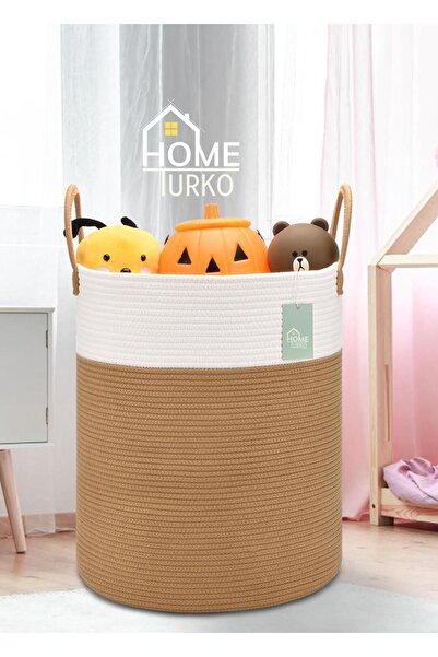 HomeTurko Ψάθινο καλάθι μπάνιου από γιούτα - Οργανωτής για βρώμικα αντικείμεν...