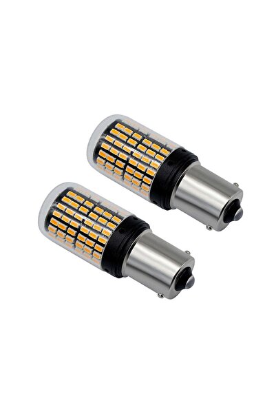 FEMEX 93 Tek Duy Turuncu Led Py21w Yakın Tırnak Bau15s 144 Ledli 2 Adet
