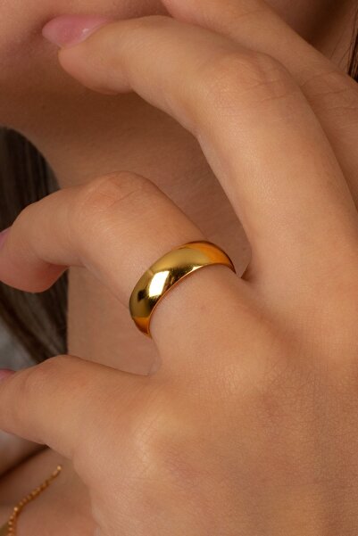 MÜCEVHER SARAYI 22 Ayar Altın Klasik Bombeli 5 Mm Düz Alyans Yüzük