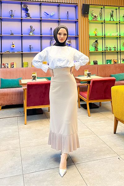 HMT ZEHRA GİYİM Φούστα Hijab 99 CM και 8 διαφορετικές επιλογές χρώματος