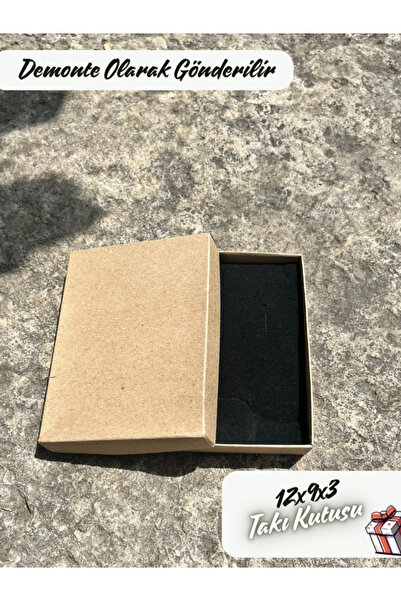 Fatih Kutu 12x9x3 -kraft Renk Süngerli Takı Kutusu [demonte 25 Adet]