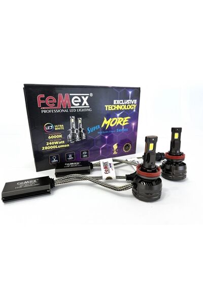 FEMEX Super More H16 Şimşek Etkili Led Xenon 240w 28000 Lumen
