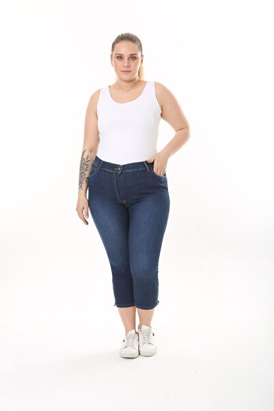 EYLÜL BUTİK Női öves farmer Capri